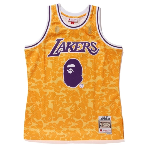 Jersey Swingman BAPE X Los Angeles Lakers Mitchell & Ness Hardwood Classics 1996/97