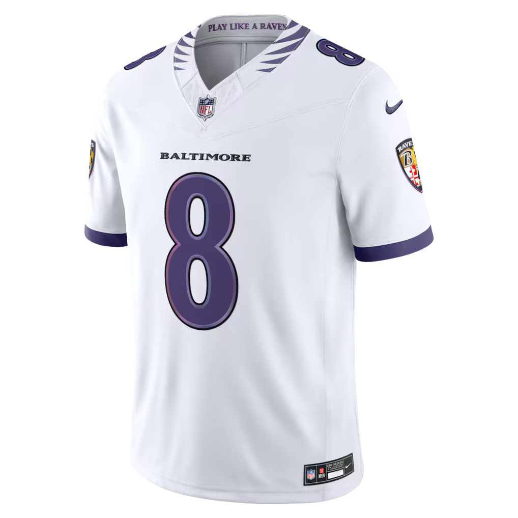 NFL Baltimore Ravens Vapor F.U.S.E. Limited 26/27 Jersey White