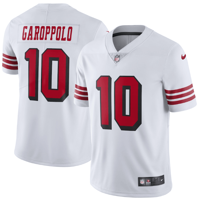 NFL San Francisco 49ers Vapor Limited Jersey White Black