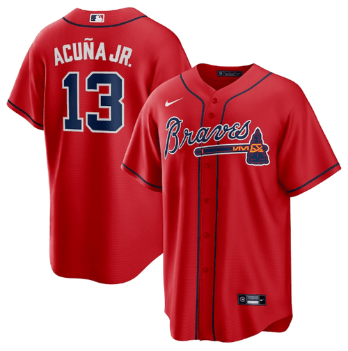 Jersey Atlanta Braves Red Fan